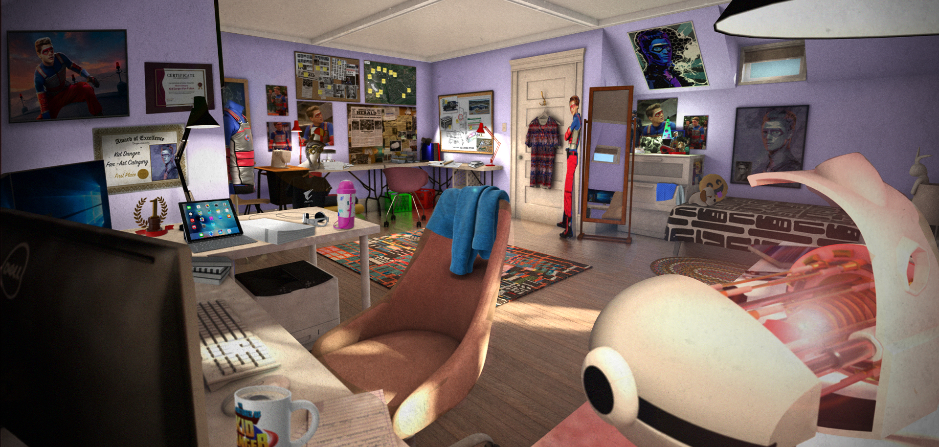 SUPERFAN BEDROOM - Concept illustration