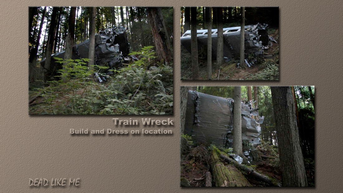 Set Photos from Wrecked Train Car Exterior