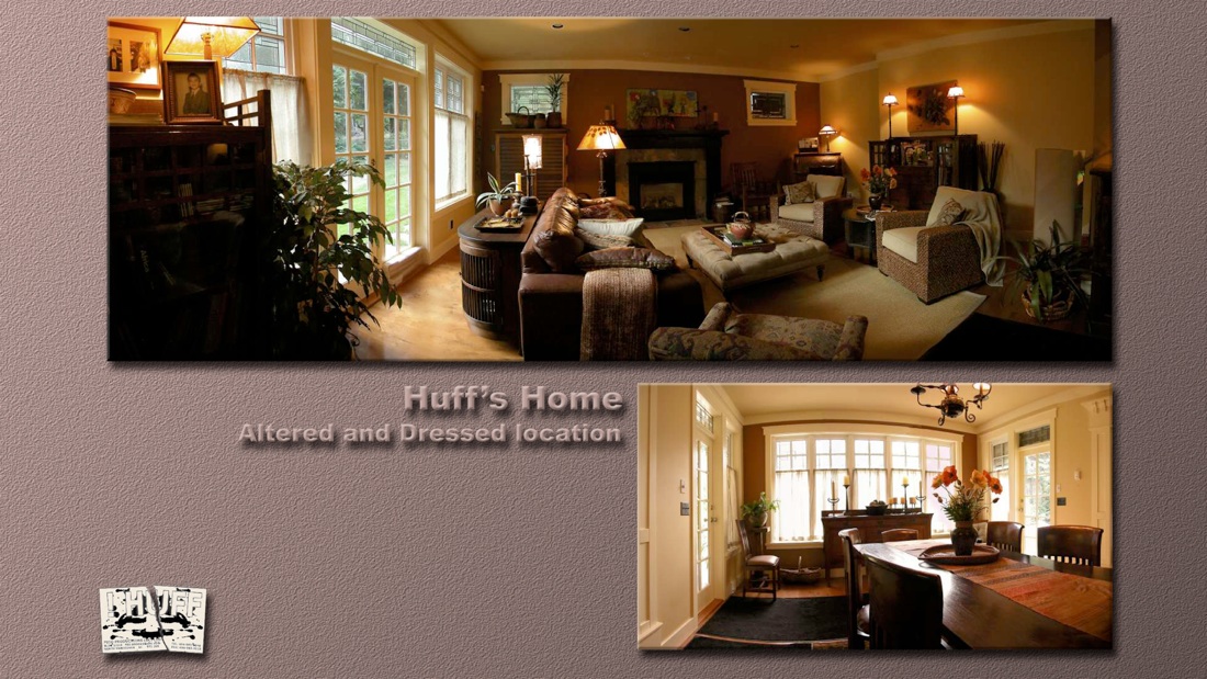 Set Photos from Huff's Home Living Room and Dining Room