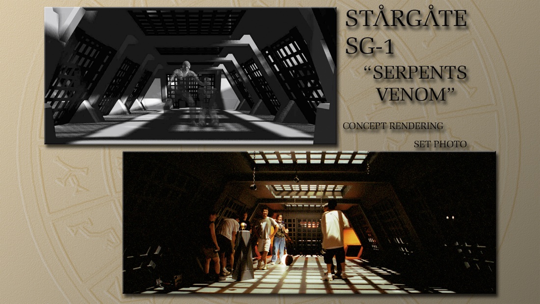 Concept Rendering and Set Photo of Prison Cell SERPENT'S VENOM