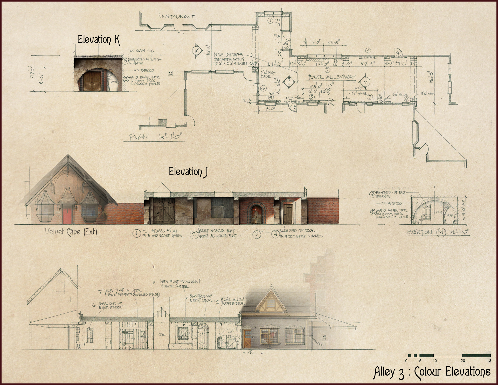 Paint Elevations for Romanian Town Square